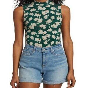 Rag & Bone Floral Mock Neck Sleeveless Top